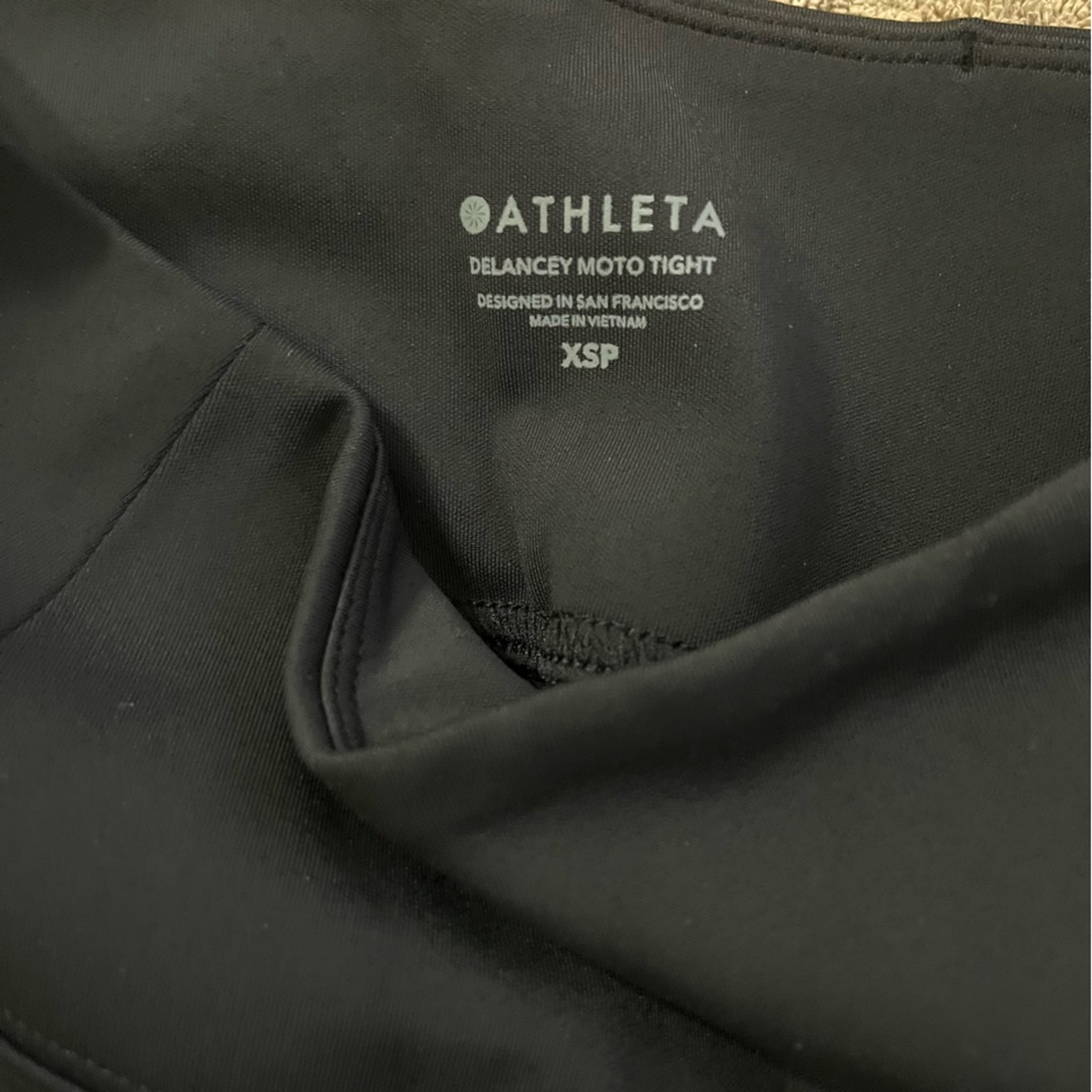 NWT ATHLETA Delancey Moto Tight BLACK - Picture 7 of 8